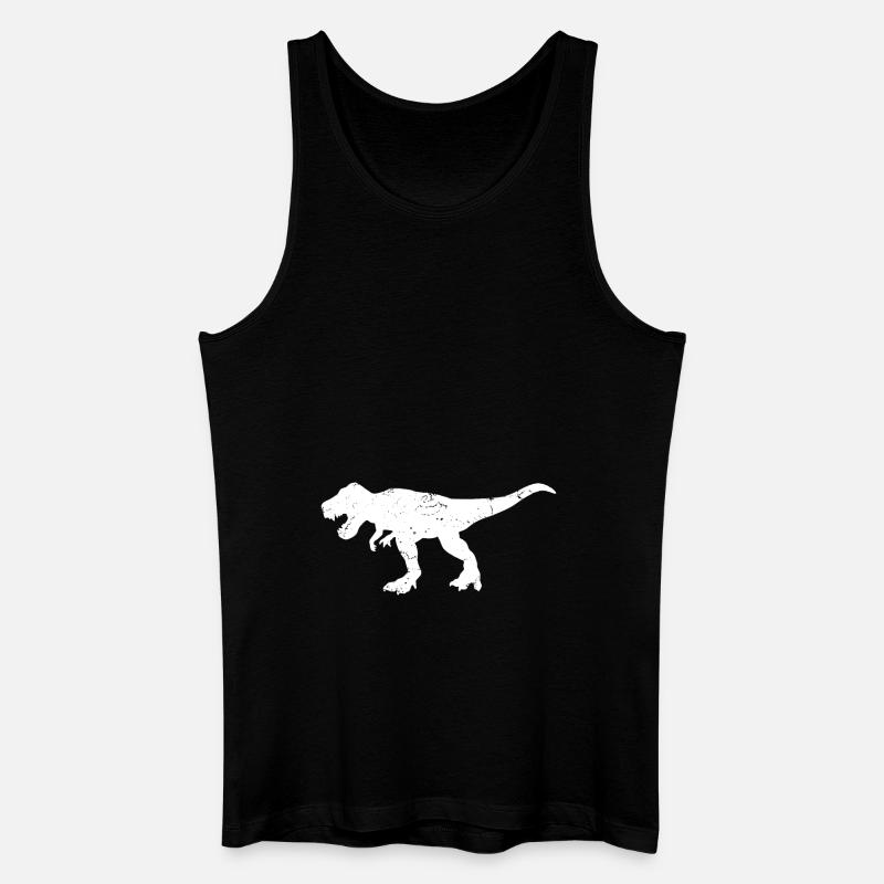 T-Rex - Männer Bio Tank Top - Schwarz