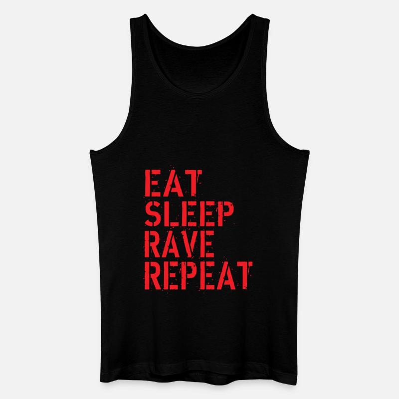 Eat Rave Sleep - Männer Bio Tank Top - Schwarz