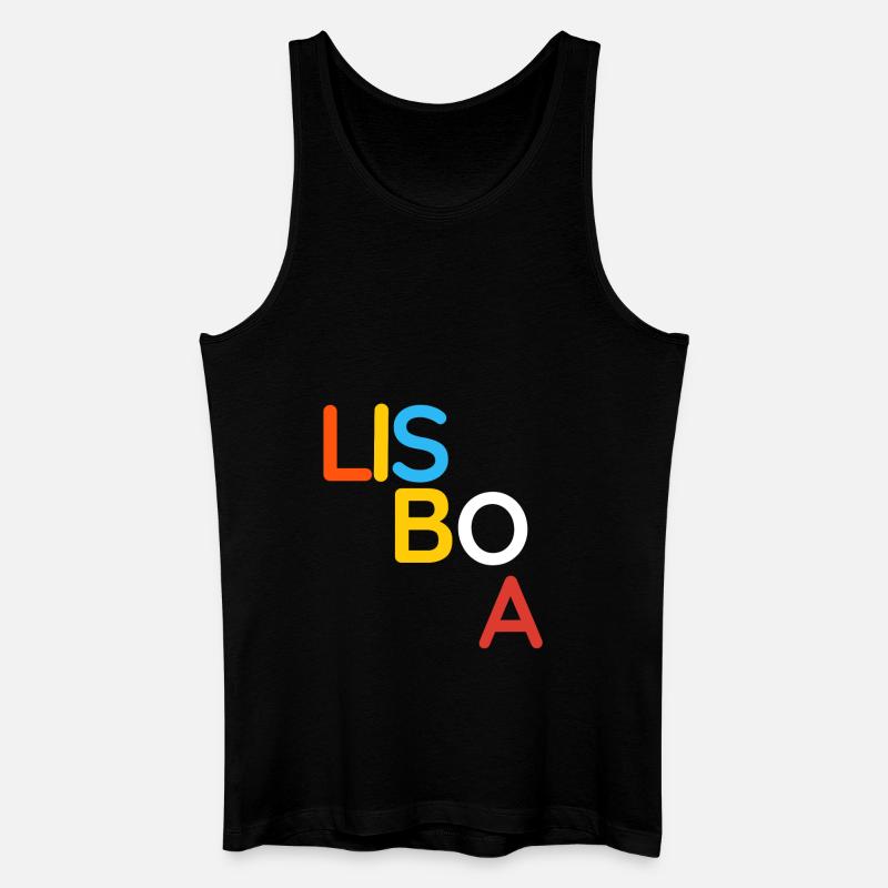 Lissabon - Männer Bio Tank Top - Schwarz