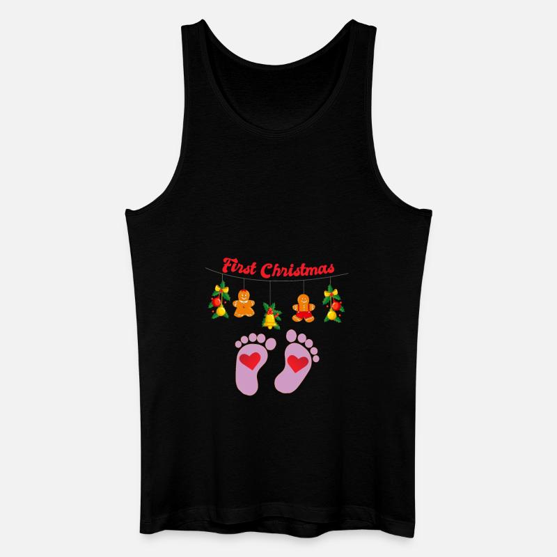 First Christmas - Männer Bio Tank Top - Schwarz