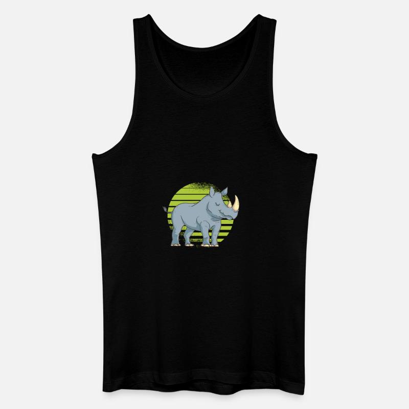 Nashorn - Männer Bio Tank Top - Schwarz