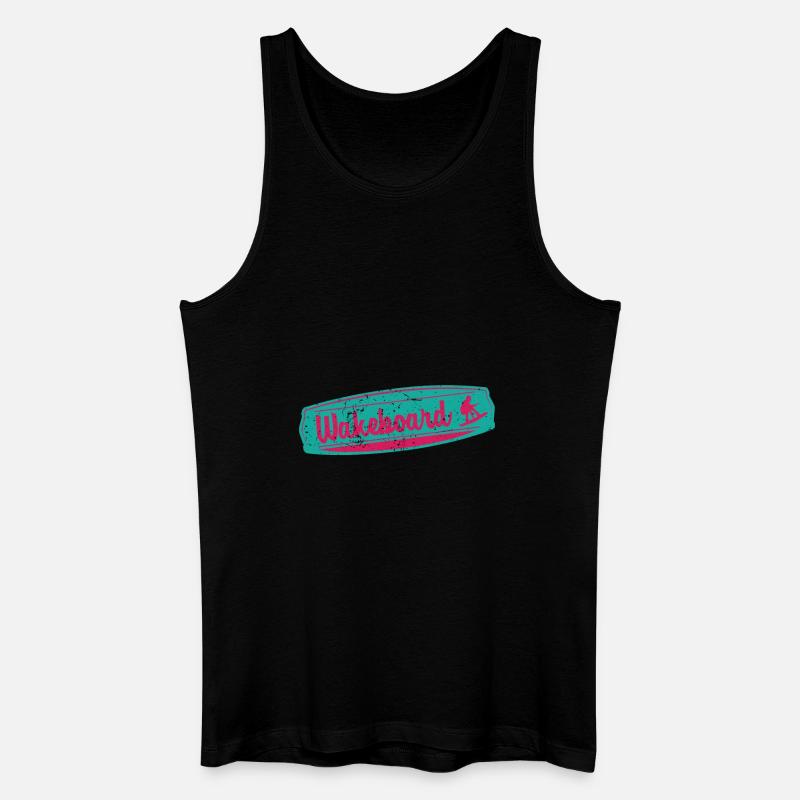Wakeboard - Männer Bio Tank Top - Schwarz