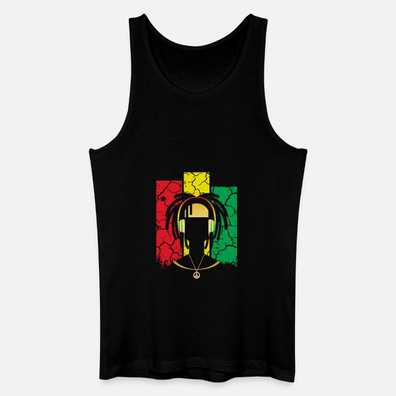 Reggae - Männer Bio Tank Top - Schwarz