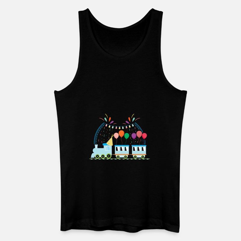 Zugführer Kinder Design - Männer Bio Tank Top - Schwarz