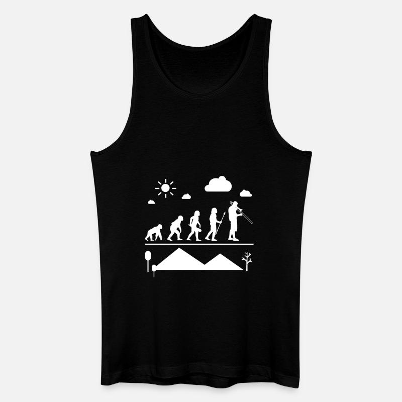 Posaune Posaune Evolution - Männer Bio Tank Top - Schwarz