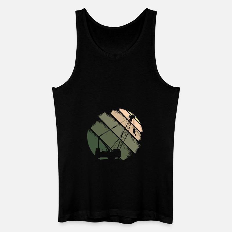 Kran - Männer Bio Tank Top - Schwarz