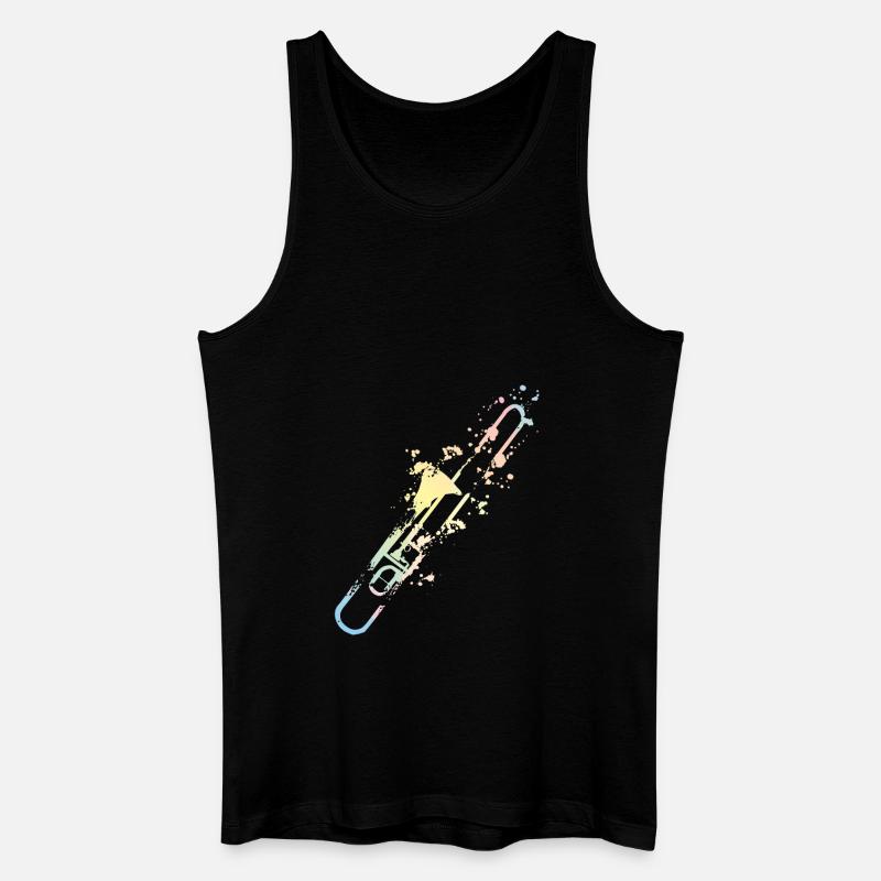 Splash Posaune - Männer Bio Tank Top - Schwarz