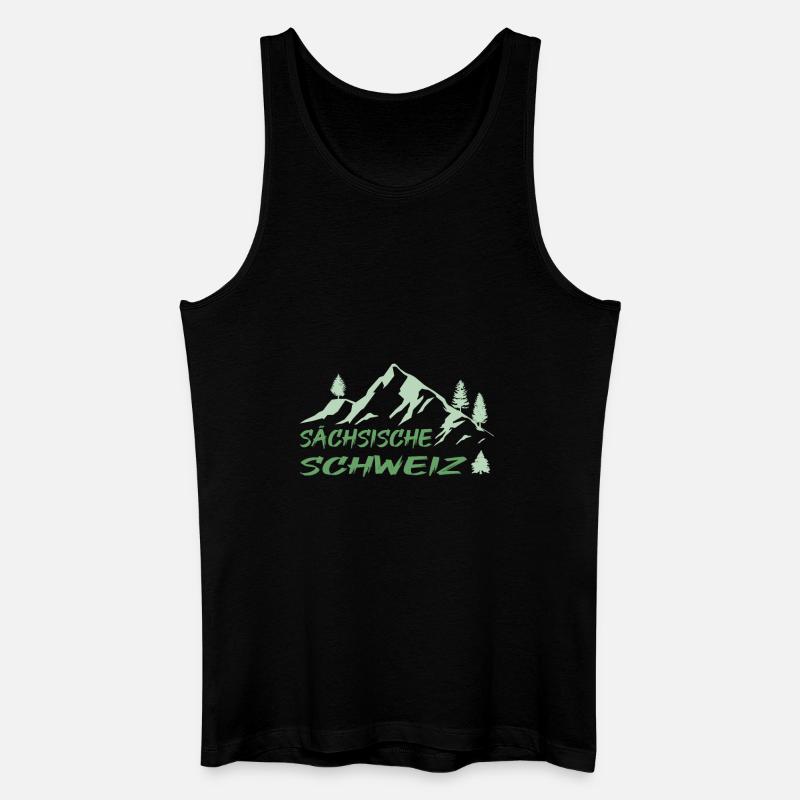 Sächsische Schweiz - Männer Bio Tank Top - Schwarz