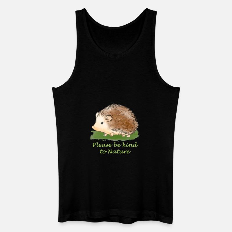 Naturschutz Igel - Männer Bio Tank Top - Schwarz