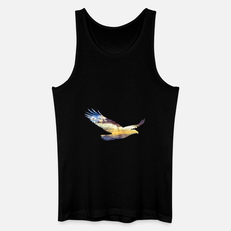 Adler Berge - Männer Bio Tank Top - Schwarz