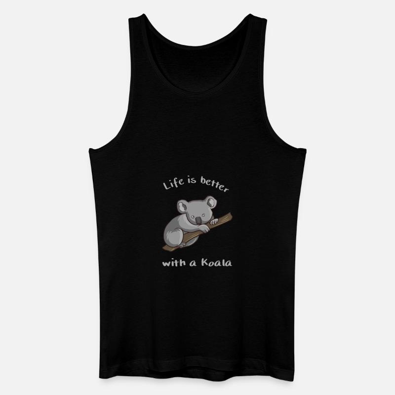 Koalabär - Männer Bio Tank Top - Schwarz