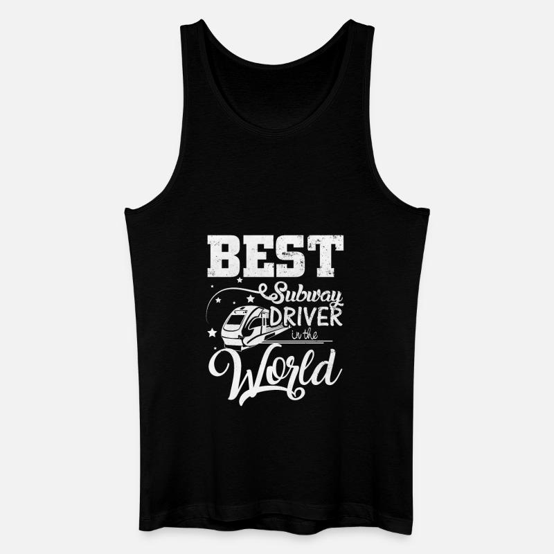 U-Bahnfahrer - Männer Bio Tank Top - Schwarz