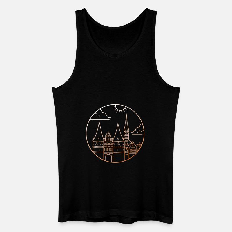 Lübeck - Männer Bio Tank Top - Schwarz