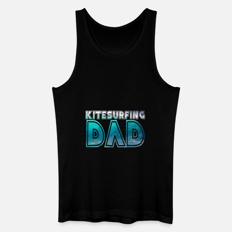 Kitesurf dad - Débardeur bio Homme - noir