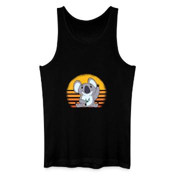 Koalabär Retro - Männer Bio Tank Top - Schwarz - Vorne