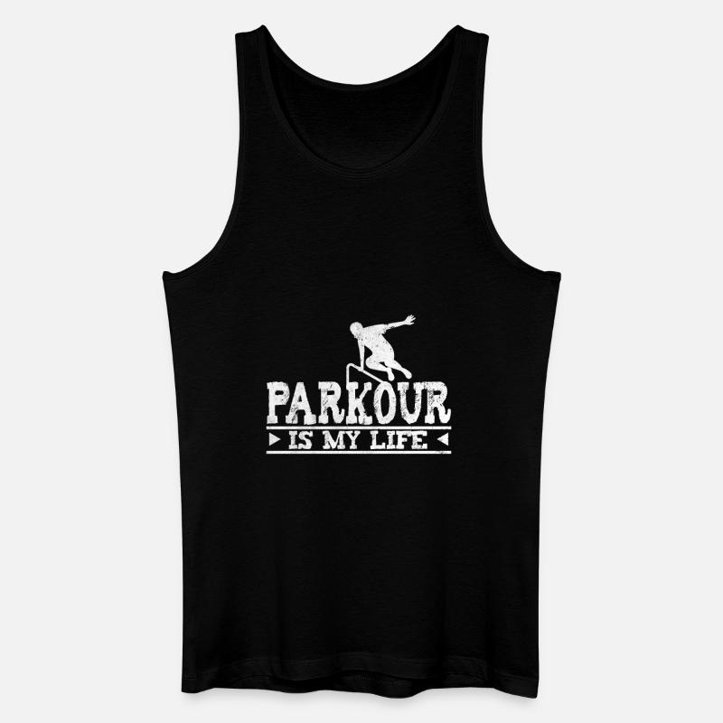Parkour - Männer Bio Tank Top - Schwarz