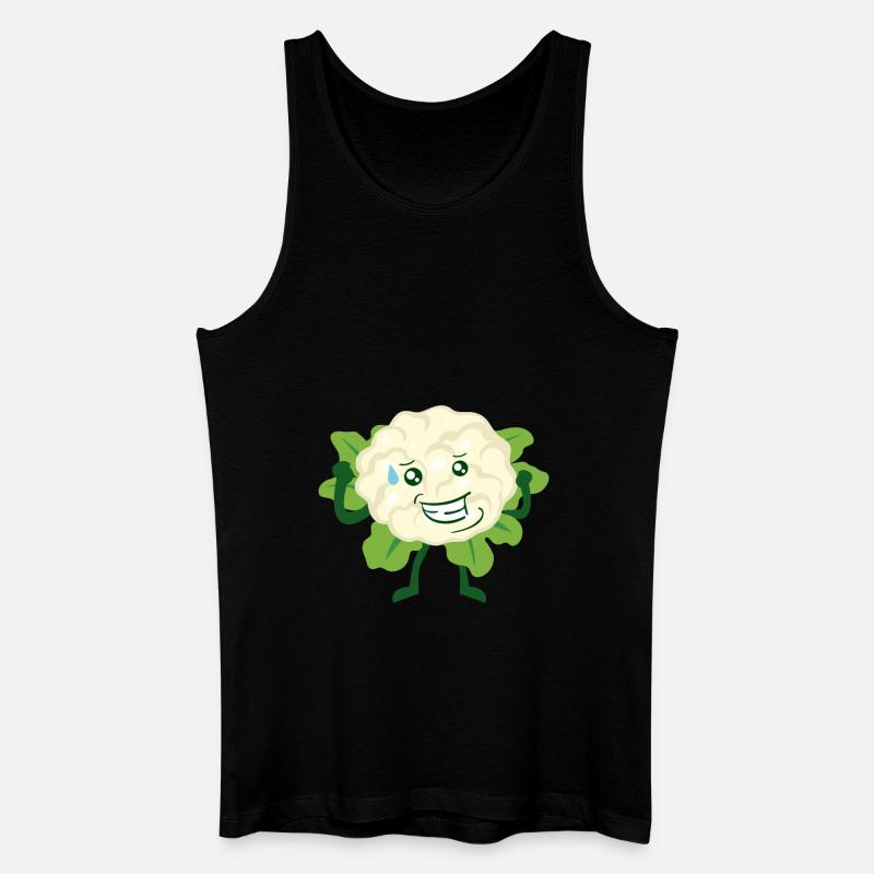 Lustiger Blumenkohl - Männer Bio Tank Top - Schwarz