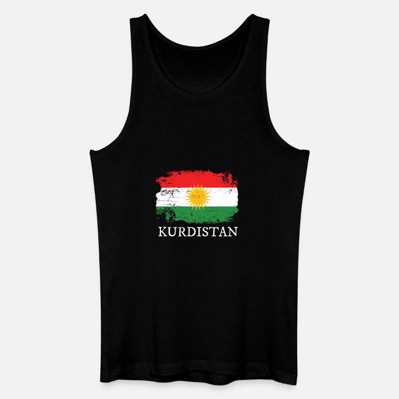 Kurdistan - Männer Bio Tank Top - Schwarz