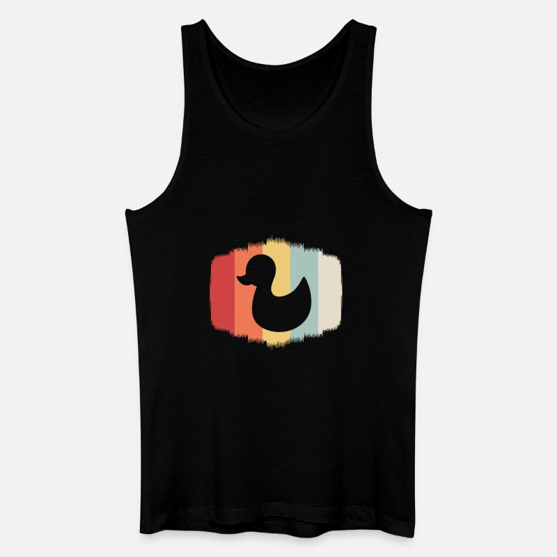 Ente Enten Tier Retro - Männer Bio Tank Top - Schwarz
