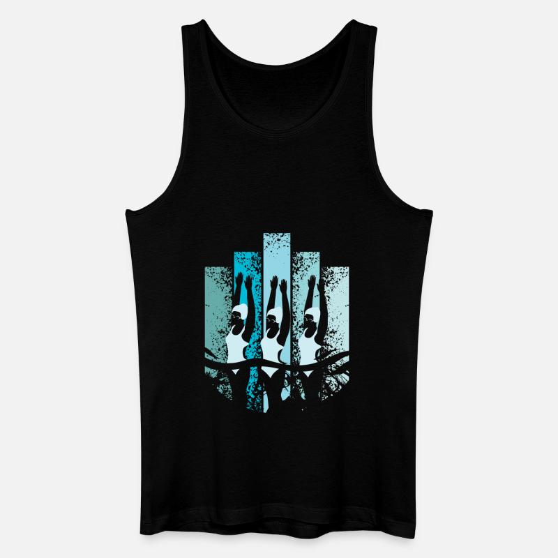 synchronschwimmen Retro - Männer Bio Tank Top - Schwarz