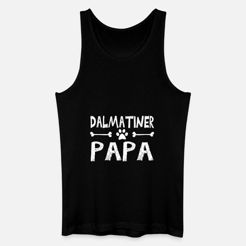 Dalmatiner Papa - Männer Bio Tank Top - Schwarz