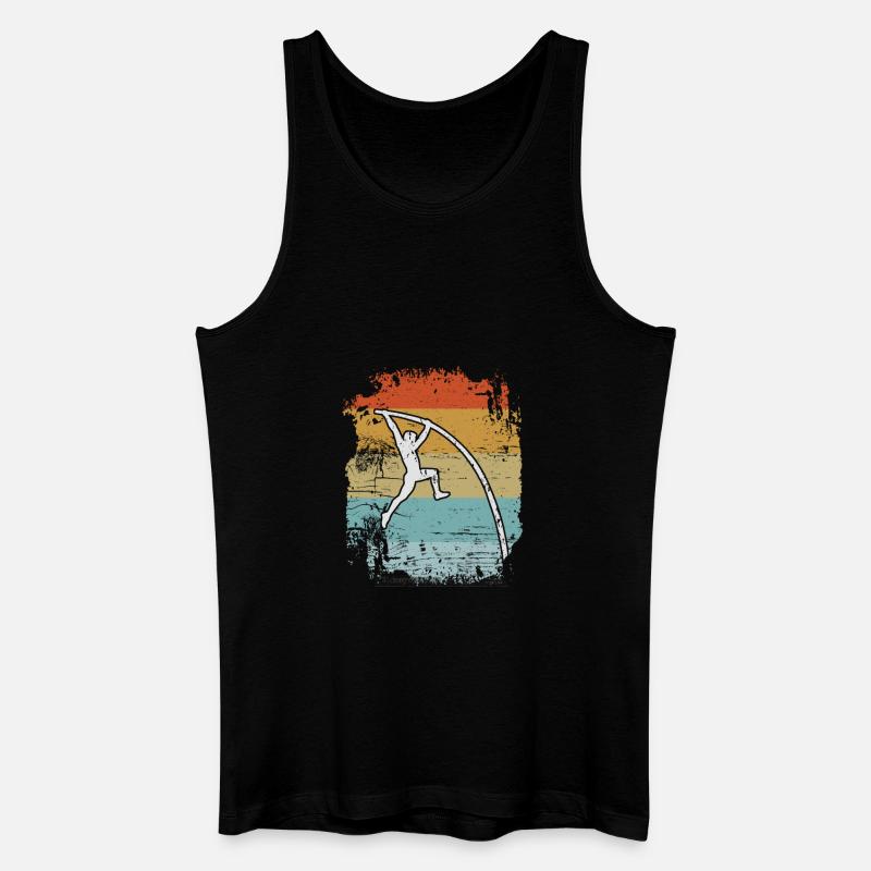 Stabhochsprung Retro - Männer Bio Tank Top - Schwarz