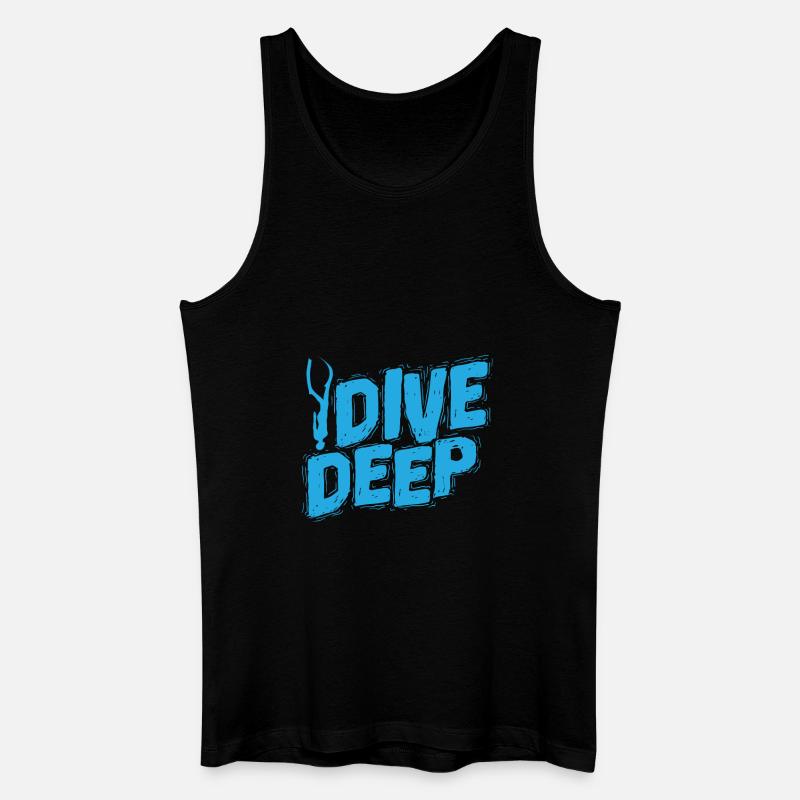 Apnoetaucher Dive Deep - Männer Bio Tank Top - Schwarz
