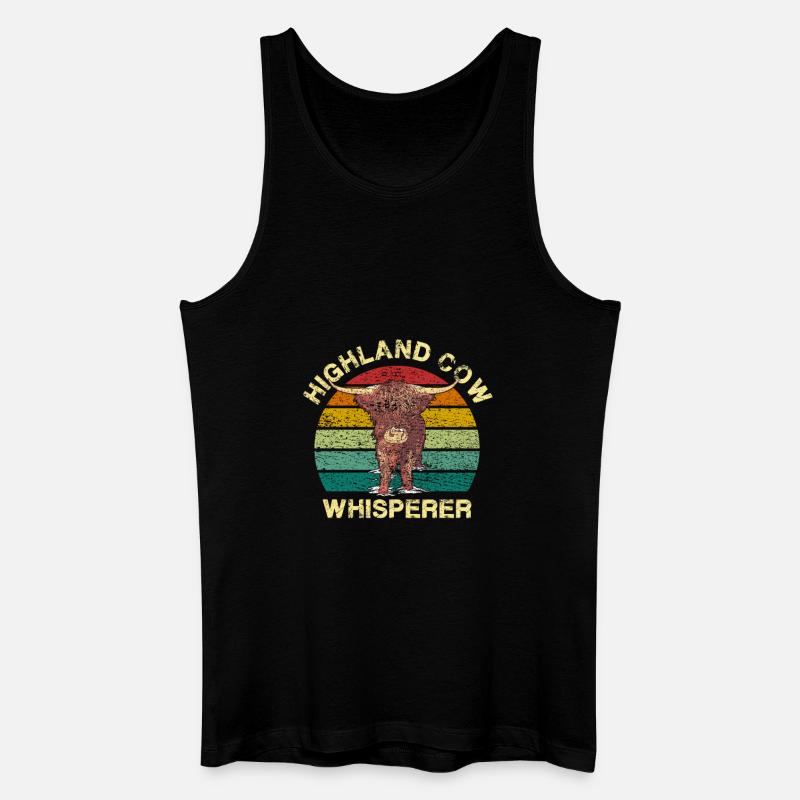 Schottisches Hochlandrind - Männer Bio Tank Top - Schwarz
