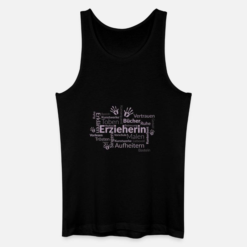 Erzieherin Komplimente - Männer Bio Tank Top - Schwarz