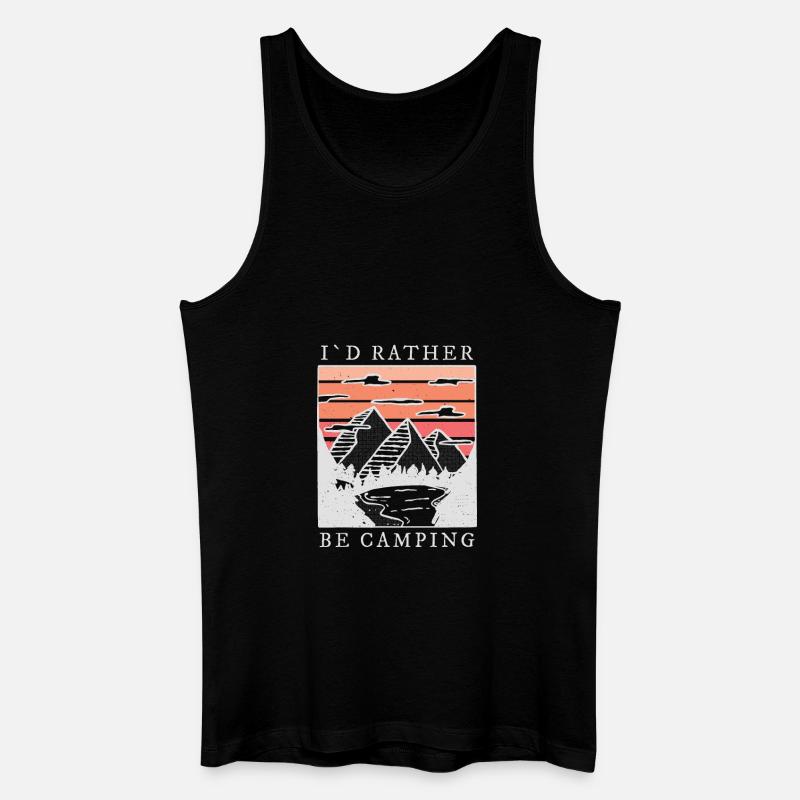 Camping Berge Spruch - Männer Bio Tank Top - Schwarz