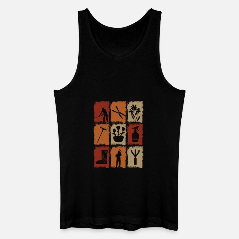 Gartenwerkzeug Gärtner - Männer Bio Tank Top - Schwarz