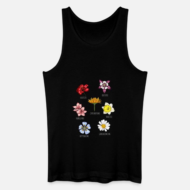 Blumenarten Blumen - Männer Bio Tank Top - Schwarz