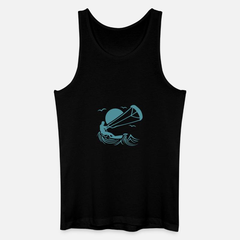 Kitesurfer - Männer Bio Tank Top - Schwarz