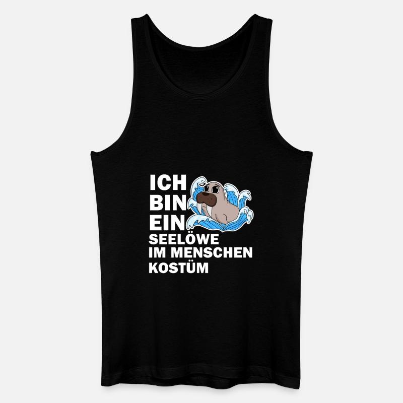 Walross - Männer Bio Tank Top - Schwarz