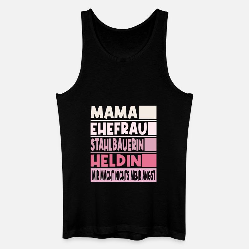 Stahlbauerin Mama Ehefrau Heldin - Männer Bio Tank Top - Schwarz