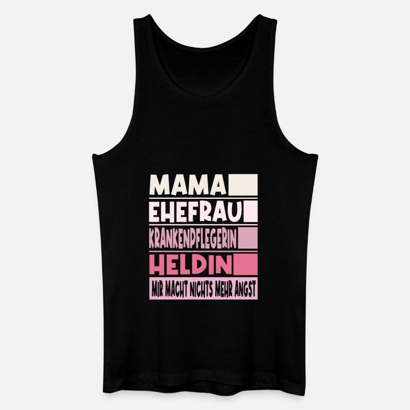 Krankenpflegerin Mama Ehefrau Heldin - Männer Bio Tank Top - Schwarz
