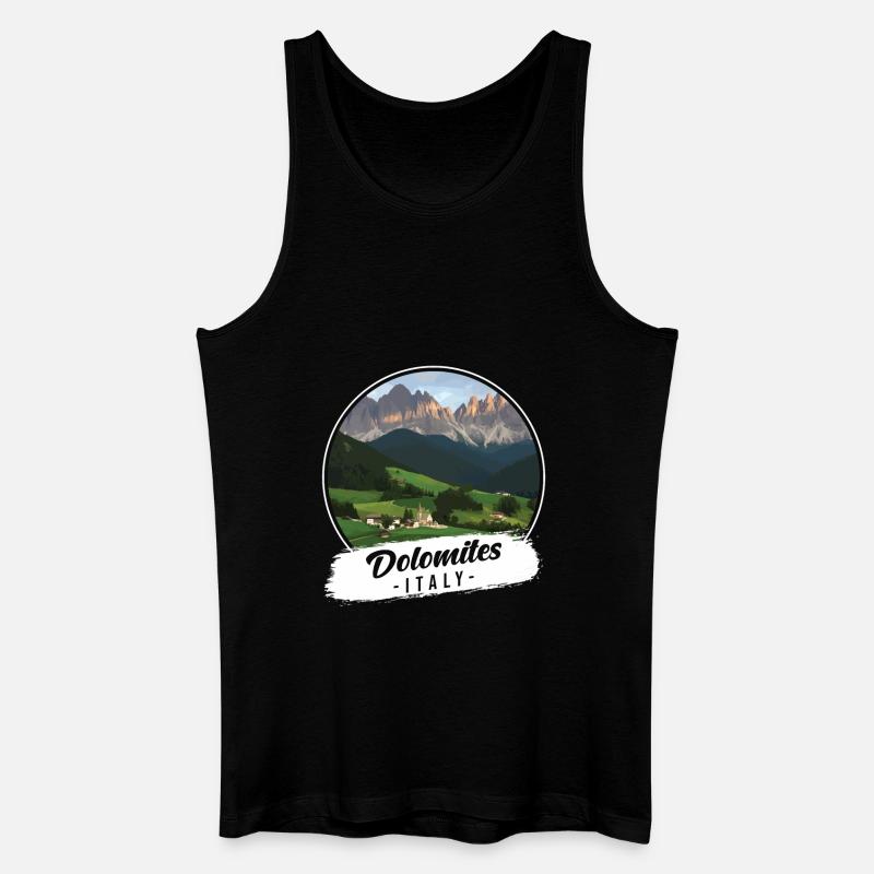 Dolomiten Italy Souvenir - Männer Bio Tank Top - Schwarz