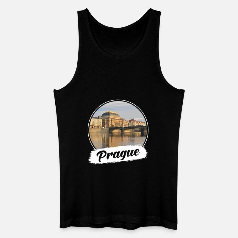 Prag Souvenir - Männer Bio Tank Top - Schwarz