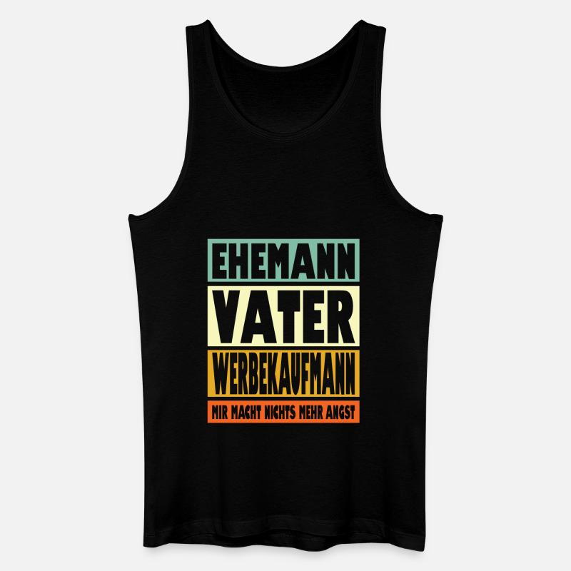Werbekaufmann Vater Ehemann Held - Männer Bio Tank Top - Schwarz