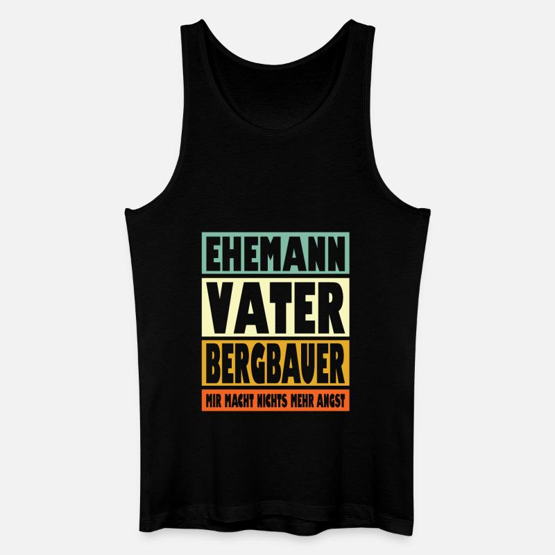 Bergbauer Vater Ehemann Held - Männer Bio Tank Top - Schwarz