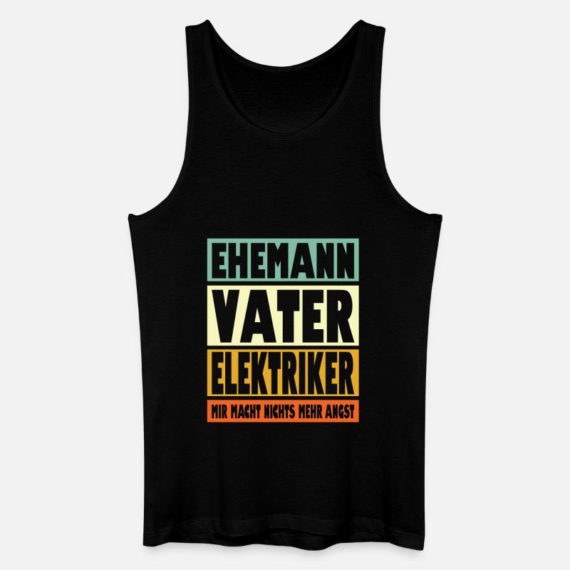 Elektriker Vater Ehemann Held - Männer Bio Tank Top - Schwarz