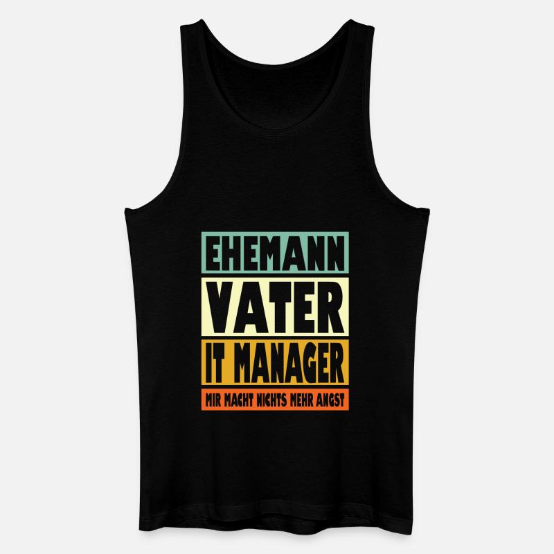 It Manager Vater Ehemann Held - Männer Bio Tank Top - Schwarz