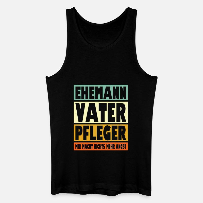 Pfleger Vater Ehemann Held - Männer Bio Tank Top - Schwarz