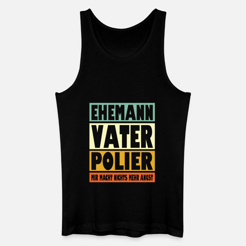 Polier Vater Ehemann Held - Männer Bio Tank Top - Schwarz