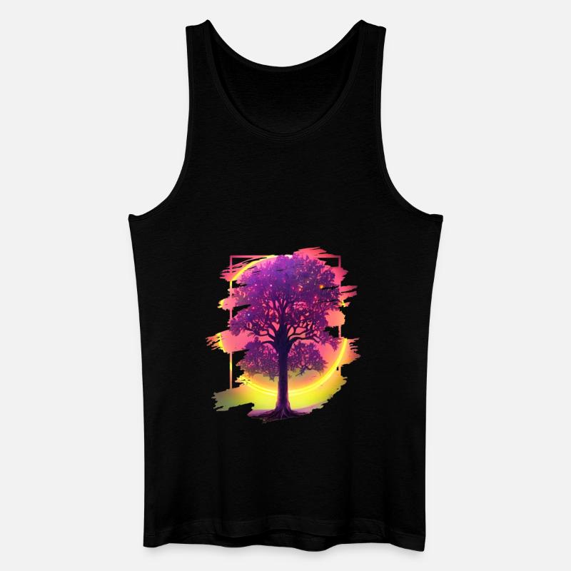 Lebensbaum - Männer Bio Tank Top - Schwarz