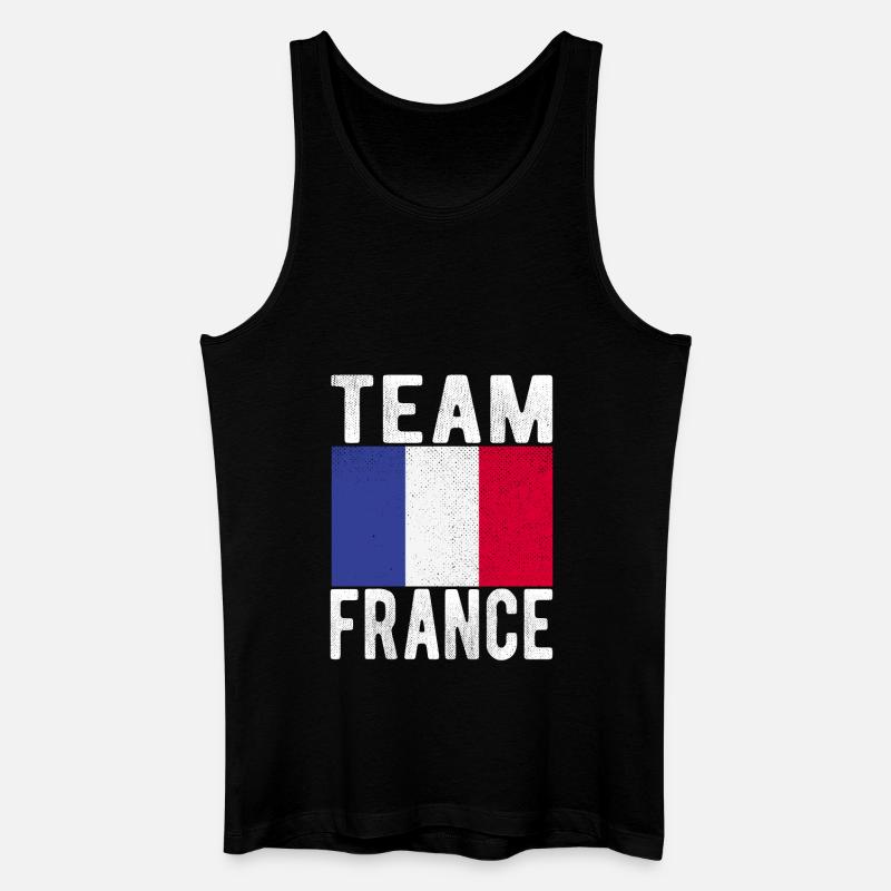 Frankreich Fahne - Männer Bio Tank Top - Schwarz