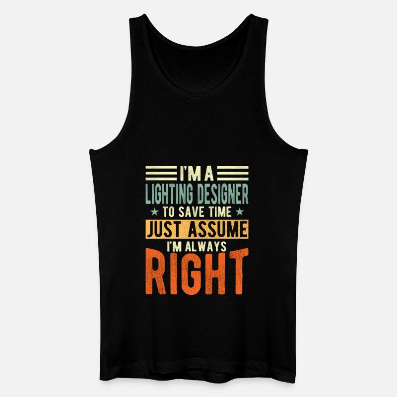 Lichtdesigner - Männer Bio Tank Top - Schwarz