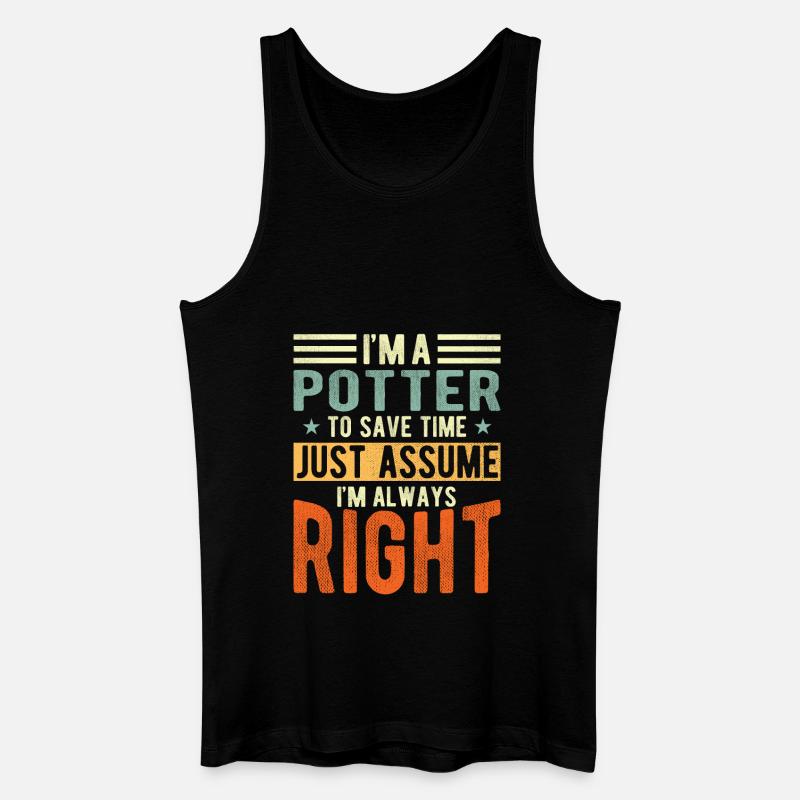 Töpfer - Männer Bio Tank Top - Schwarz