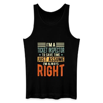 Ticket inspector - Men’s Organic Tank Top - black - Front