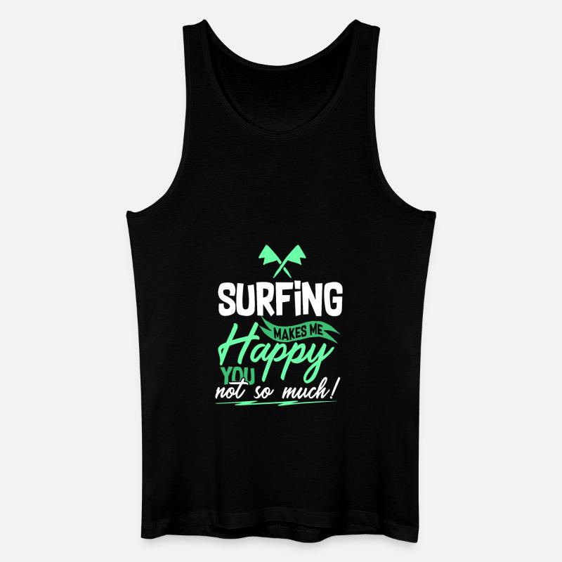 Surfen Surfer Spruch - Männer Bio Tank Top - Schwarz